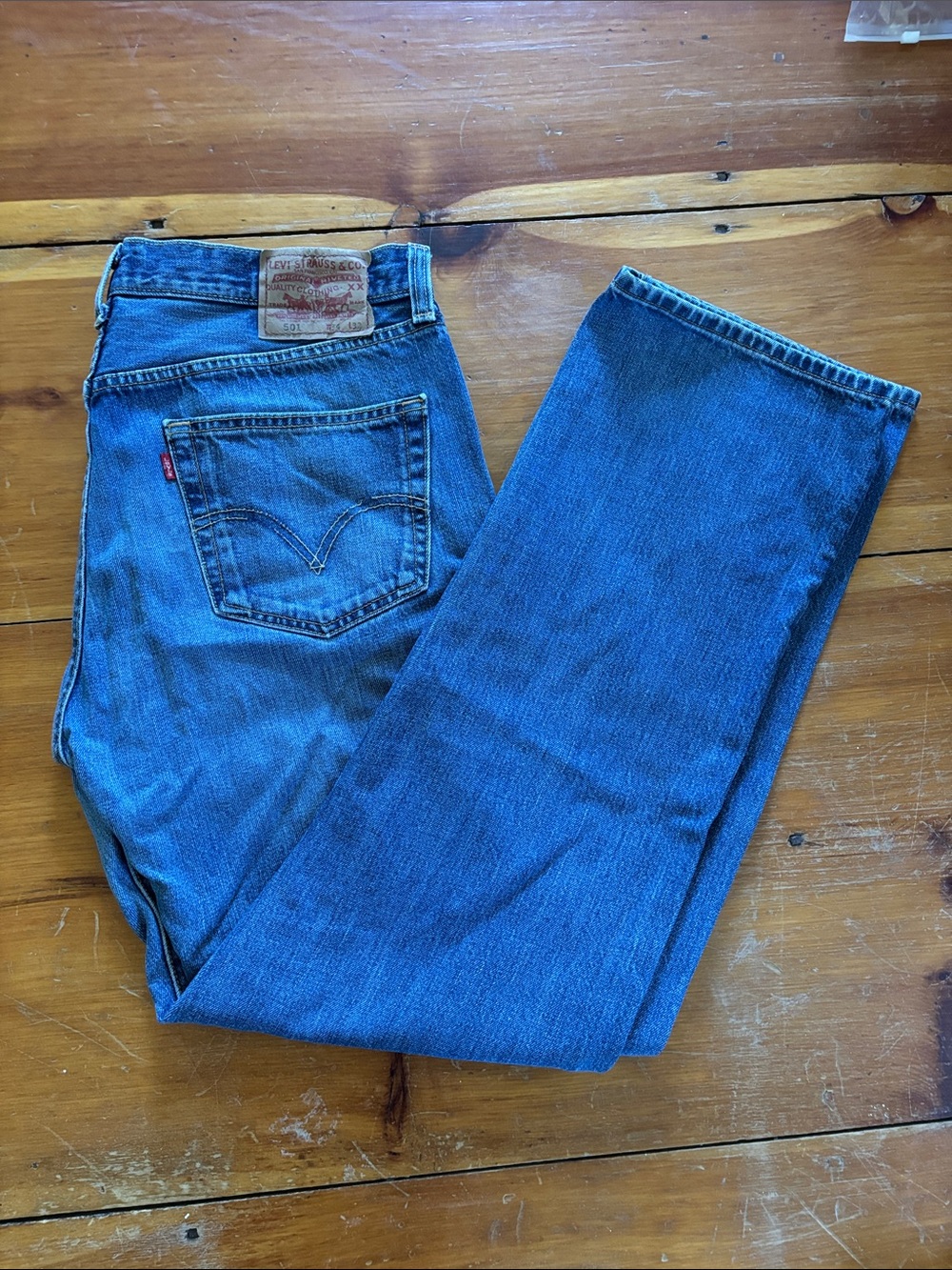 Levi's Men's Classic Blue Straight Jeans 34 waist x 32 length